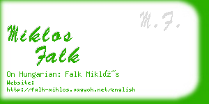 miklos falk business card
